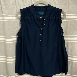 BILTMORE/ Silk & Cotton Blend Sleeveless Blouse Size S